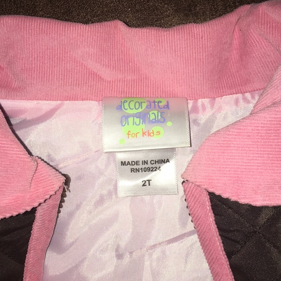 Quilted Brown and Pink Horse Vest - Picture 2 of 2